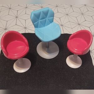 Barbie. Chairs. Salon. lot of 3.